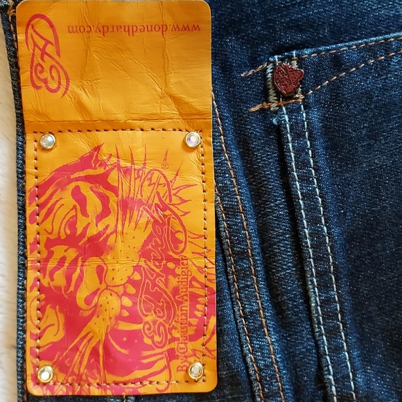Vintage Ed Hardy by Christin Audigier NWT White Label Bootcut Jeans Size 29 - Picture 8 of 12